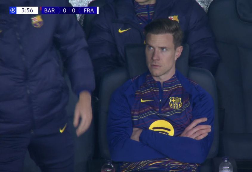 MINA Marca-Andre ter Stegena na ławce Barcelony :D